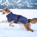 Winter Dog Coat Water Repellent Jacket for Small and Large Breeds Navy