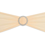 30PCS Elastic Chair Sashes Bows with Buckle Spandex Chair Bands for Weddings Parties Meetings Champagne