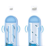 2Pcs Portable Pill Cutter Tablet Splitter with Adjustable Gear Pill Slicer for Travel Home Blue