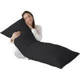 Cotton Long Soft Breathable Protector Cover Pillowcases Black