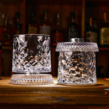 270ml Rotating Whiskey Glass Transparent Spinning Whiskey Tumbler for Home Bar Party Style 1