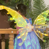Electric Butterfly Wings LED Luminous Elf Wings with Music Glowing Shiny Dress Up Props