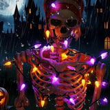 7M Solar Strawberry String Lights Waterproof Christmas LED Holiday Decor - Purple and Orange