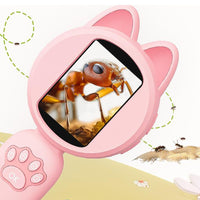 Kids Portable Microscope Mini Digital Microscope with LED Lights Pink