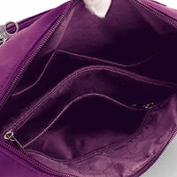 Women Shoulder Handbag Multi-Pocket Crossbody Purse Fashion Satchel Purple