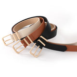 3 PCS Women Belts For Jeans Dresses Pants Ladies Leather Waist Belt with Gold Buckle