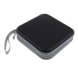 Water-Resistant 40-Disc CD Storage Case Hard Shell CD Holder with Individual Sleeves Zipper Organizer for Music Games Data Discs Black