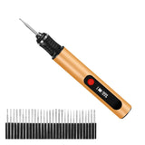 Electric Engraver Pen with 30 Bits & 3 Adjustable Speeds for Metal Wood Glass Gold