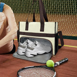 Insulated Lunch Tote Bag with Compartment Perfect for Travel and Leisure Beige