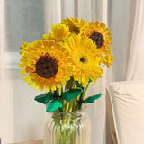 2Pcs Flower Building Blocks Kits Artificial Flowers Home Office Decoration Style 2