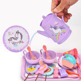 Kids Pretend Tea Party Set with Dessert & Carrying Case Style 3