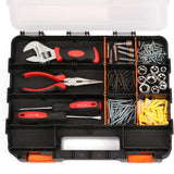 34 Compartment Double Sided Storage Box for Screws Nuts Parts Orange