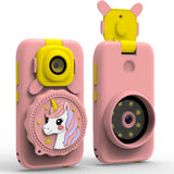 2 in 1 Smart Phone Toy with Microscope Camera Mini Pocket Handheld STEM Educational Toy - Pink