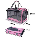 Washable Pet Carrier for Large Cats and Dogs Travel Pink