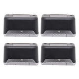 4Pcs Solar Deck Lights Outdoor for Outdoor Garden Stairs and Deck Warm White