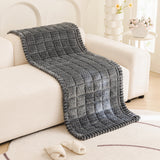 Non Slip Couch Covers for Dogs Fuzzy Pet Couch Covers for Furniture Protector Washable Dark Gray