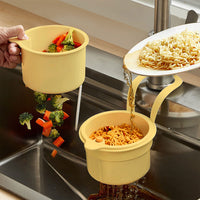 Kitchen Sink Strainer Basket with Faucet Hook – Fruit & Vegetable Stopper Yellow