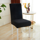 4 Pack Stretch Chair Covers Elastic Dining Chair Slipcovers Black