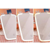 LED Makeup Mirror Touch Control USB Rechargeable Vanity Mirror with 3 Light Modes White