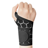 Carpal Tunnel Wrist Brace 2-Pack Adjustable Wrist Support Wraps for Men and Women Black