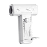 2-in-1 Electric Air Duster 130000 RPM Mini Blower with LED Light for Camping Home Car White