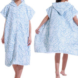 Hooded Zip Up Changing Robe Adult Microfiber Beach Towel Poncho Style 4