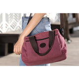 Crossbody Bag 3-Compartments Satchel Handbags Purse Messenger Shoulder Bag Red