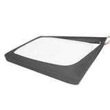 Elastic Box Spring Cover 4 Sides Wrap Around Bed Skirt Gray