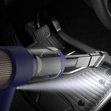 4-in-1 Handheld Car Vacuum Cleaner Portable Cordless Air Duster with LED Light for Car Home Office Blue