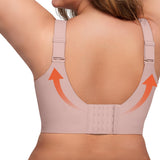 Bras for Women Supportive Wireless Push Up Bra Full Coverage No Underwire Seamless Plus Size for Women Rose Red