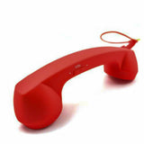 Handheld Retro  Wired Telephone Handset with Microphone for Smartphones PC Red