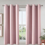 100% Blackout Curtain Panel with Black Liner – Heat & Light Blocking Pink