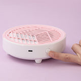 Nail Dust Collector Vacuum Fan for Nail Tech Quiet & Compact Dust Extractor White Pink