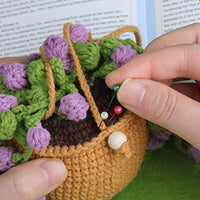 Knitting Kit for Beginners Hanging Potted Plants Needlework Starter Kit Style 2