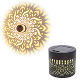 Solar Mandala Projection Wall Light Decorative for Yard Garden Post  Backyard Decor Style 1