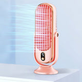 Wireless Cooling Table Fan Portable Tower Fan 5 Speed 720 Degree Oscillation Pink