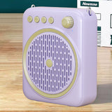Portable Bluetooth Voice Amplifier Rechargeable Speaker with Wired Microphone Purple