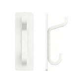 4 PCS Stainless Steel Double Adhesive Hooks with 3kg Capacity White