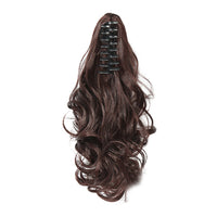 2Pcs 40cm Natural Claw Clip-In Style Hair Extensions Thick Curly Ponytail Long Pony Tail Style 2