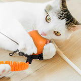 Automatic Cat Rolling Ball Interactive Pet Toy with Multiple Motion Modes for Pet Cats Dogs Orange