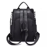 3-in-1 Womens Water-Resistant Backpack Anti-theft Rucksack Travel Shoulder Bag Black