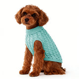 Puppy Dog Winter Sweater Knitted Jumper for Small Dogs Sky Blue