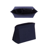 Felt Purse Insert Organizer Interior Zipper Storage Bag for Handbag Tote Bag Insert Bag Navy
