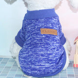 Pet Puppy Dog Cat Warm Winter Sweater Vest Knitted Coat Jacket for Small Dog Dark Blue