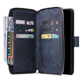 Leather Wallet Flip Case Compatible With Samsung S26 Series Blue