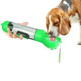 4 in1 Pet Feeder Dog Cat Puppy Water Bottle Cup Travel Pooper Scooper Outdoor Green