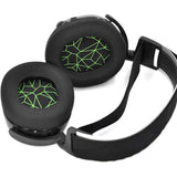 Replacement Cushion Ear Pads Compatible With Steel Series Arctis 1 3 5 7 9 Pro Gaming Headset Green Grid Pattern