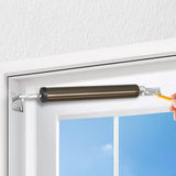 Pneumatic Door Closer with Adjustable Closing Speed Door Shock for Wooden Doors Windows Screen Door Brown