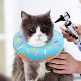 Cat Cone Soft Collar – Adjustable Kitten Recovery Donut Collar Blue
