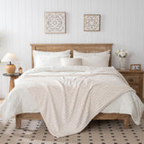 Soft & Fluffy Fleece Throw Blanket Perfect for Sofa Couch Chair Bed Living Room & Bedroom Beige